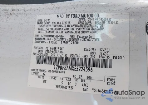 2014 Ford Mustang from USA, damaged, VIN 1ZVBP8AMXE5224596